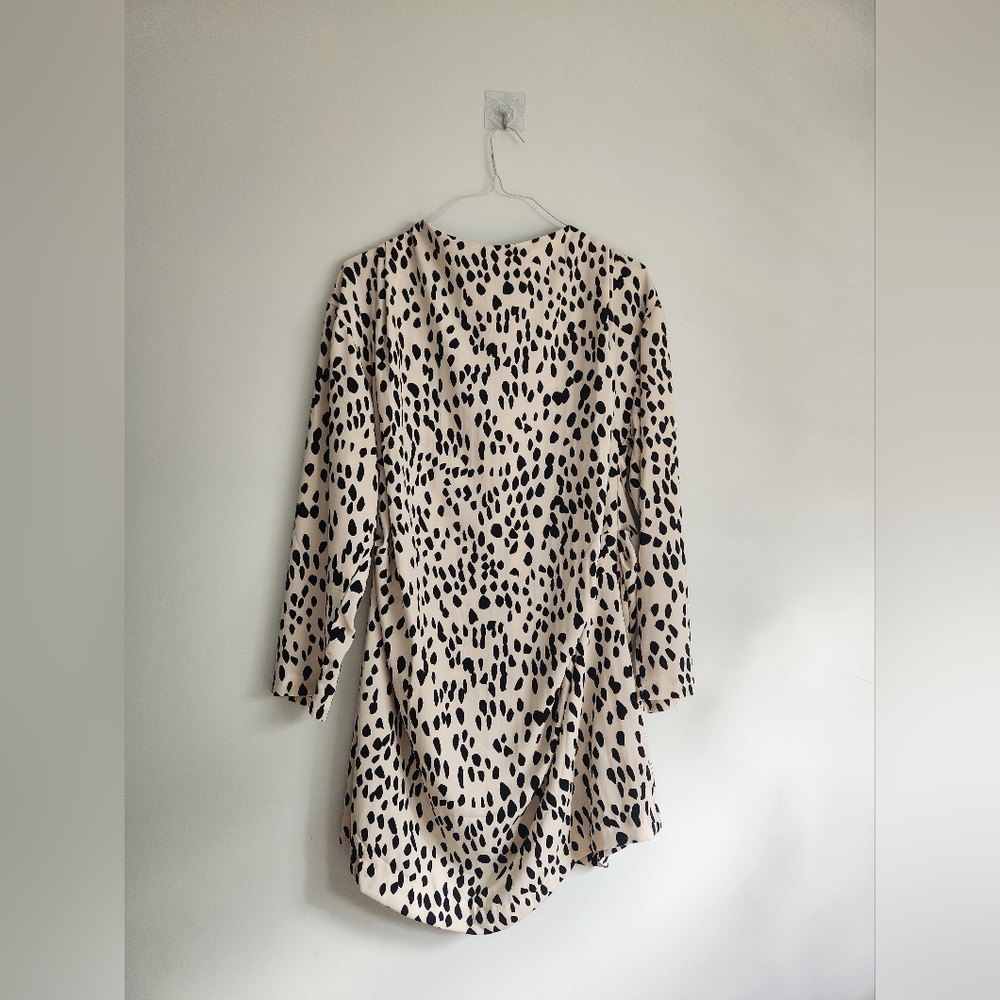 Printed satin dress XL